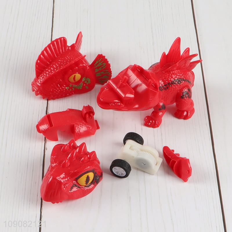 China Imports Plastic Dinosaur Toy Diy Assembly Dinosaur Car for Kids