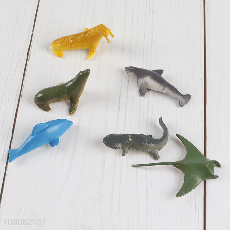Wholesale 12 Pieces Mini Ocean Animal Figures Plastic Sea Animal Toys
