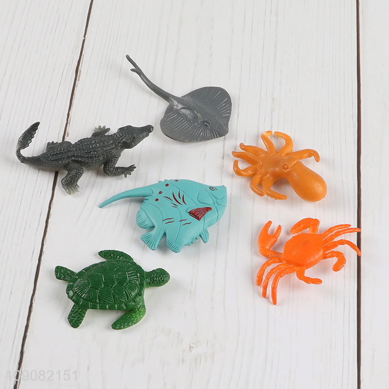Wholesale 12 Pieces Mini Ocean Animal Figures Plastic Sea Animal Toys