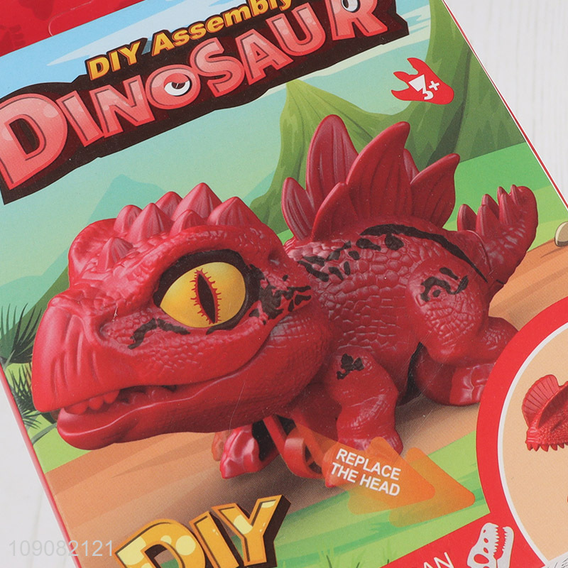 China Imports Plastic Dinosaur Toy Diy Assembly Dinosaur Car for Kids