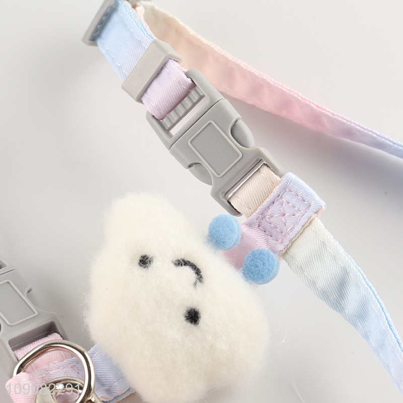 Factory price cute puppy pet dog polyester pet chest leash for sale