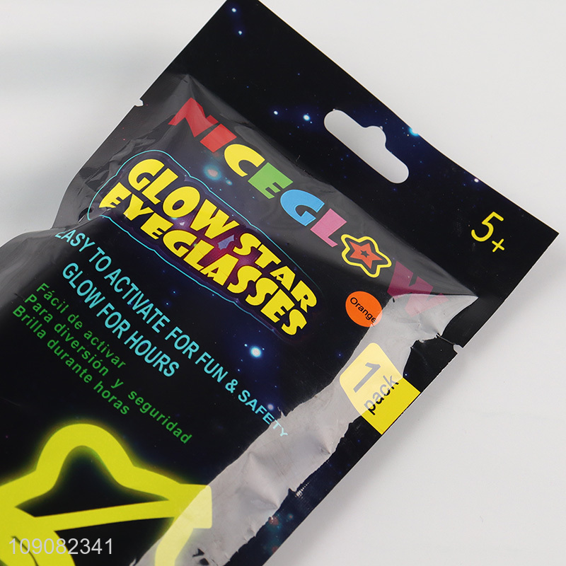 Top quality star shape fluorescent glasses party glasses for sale