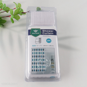 Latest products waterproof bathroom accessoriesPE shower curtain with hook