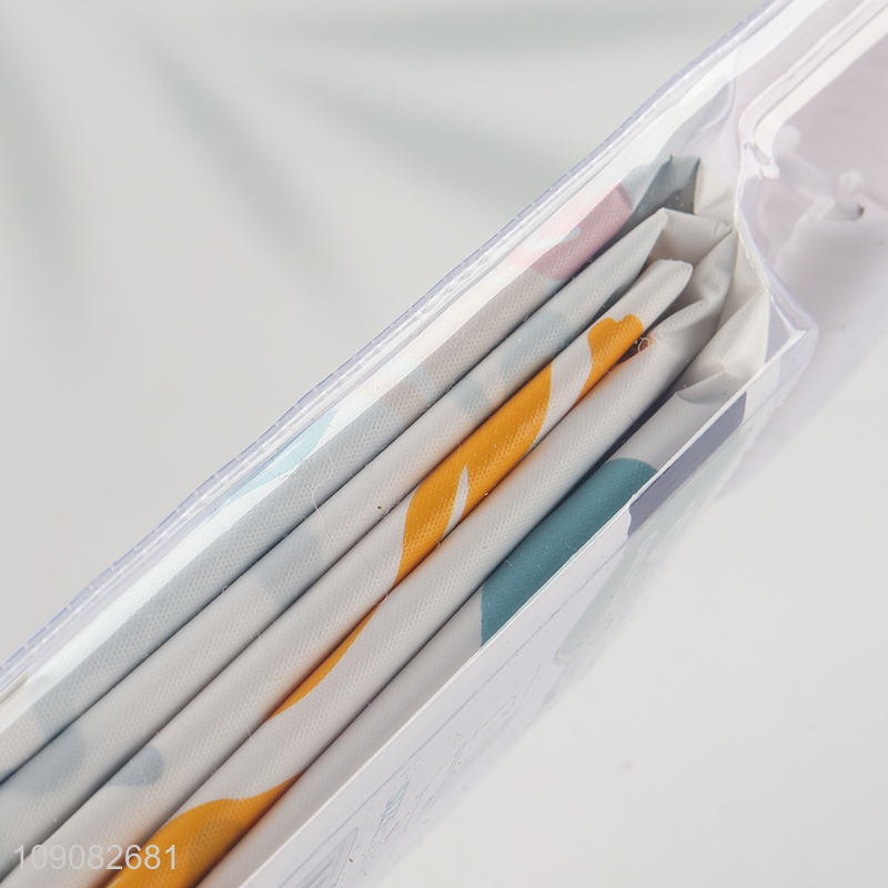 Latest products waterproof bathroom accessoriesPE shower curtain with hook