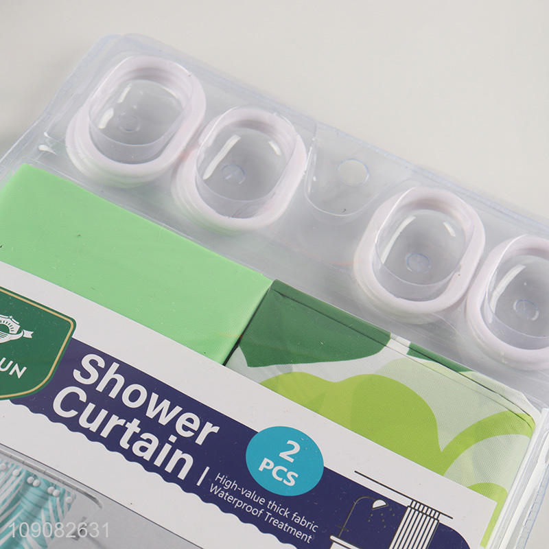 Good price waterproof home hotel thick fabric PE shower curtain