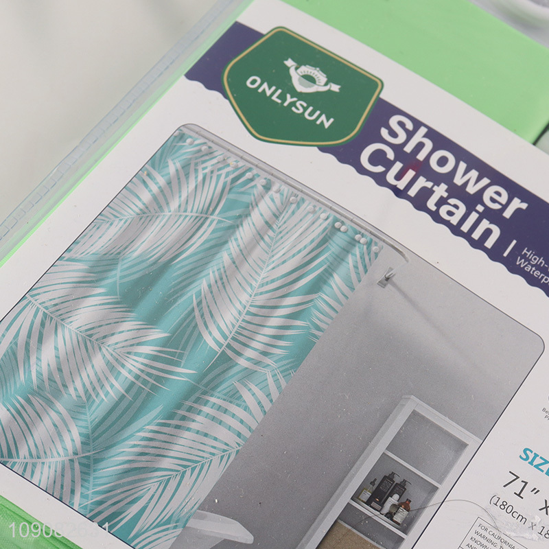 Good price waterproof home hotel thick fabric PE shower curtain