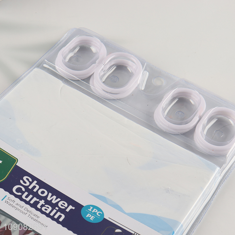 Most popular bathroom accessories PE shower curtain bath curtain