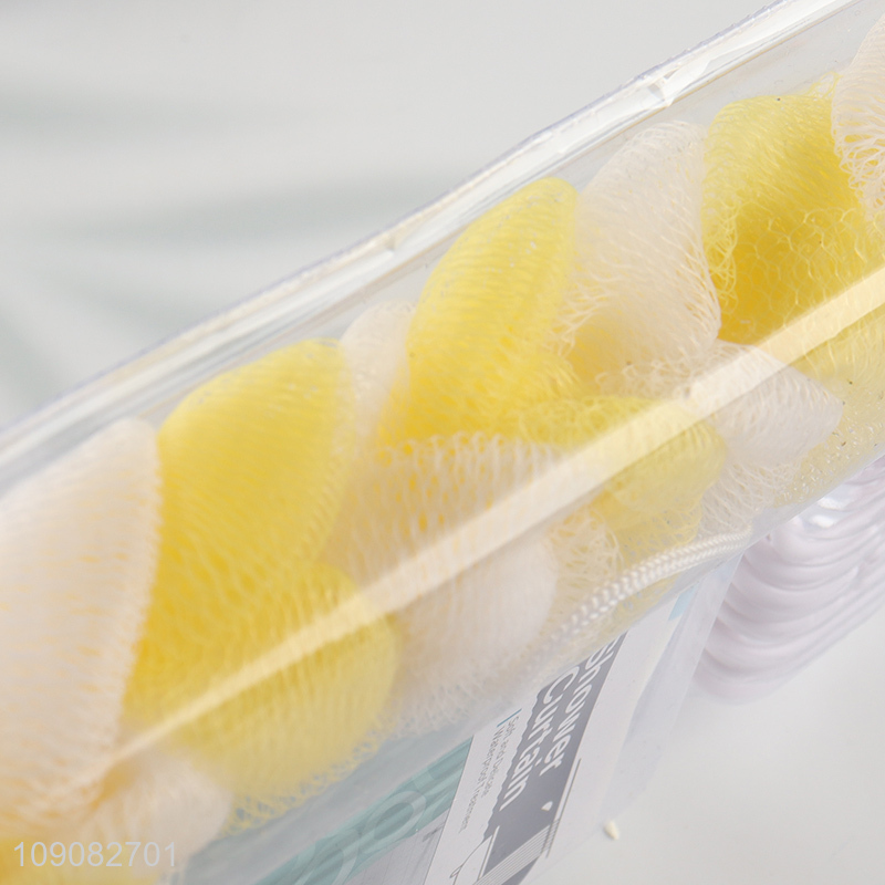 Best price waterproof PE shower curtain with bath scrubber