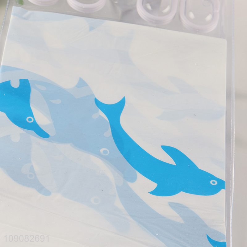 Most popular bathroom accessories PE shower curtain bath curtain