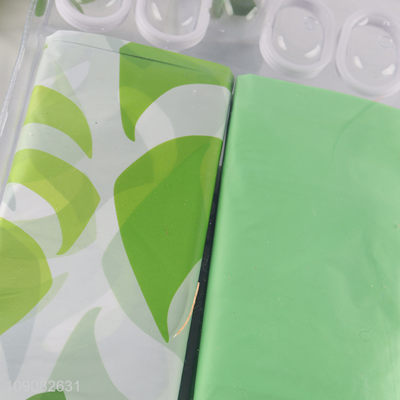 Good price waterproof home hotel thick fabric PE shower curtain