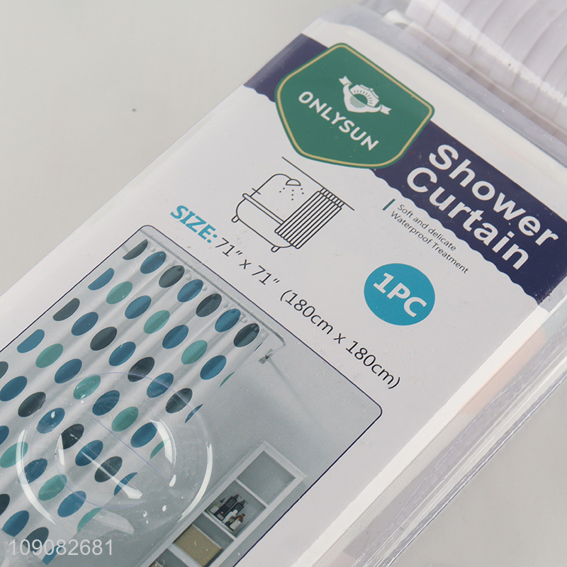 Latest products waterproof bathroom accessoriesPE shower curtain with hook