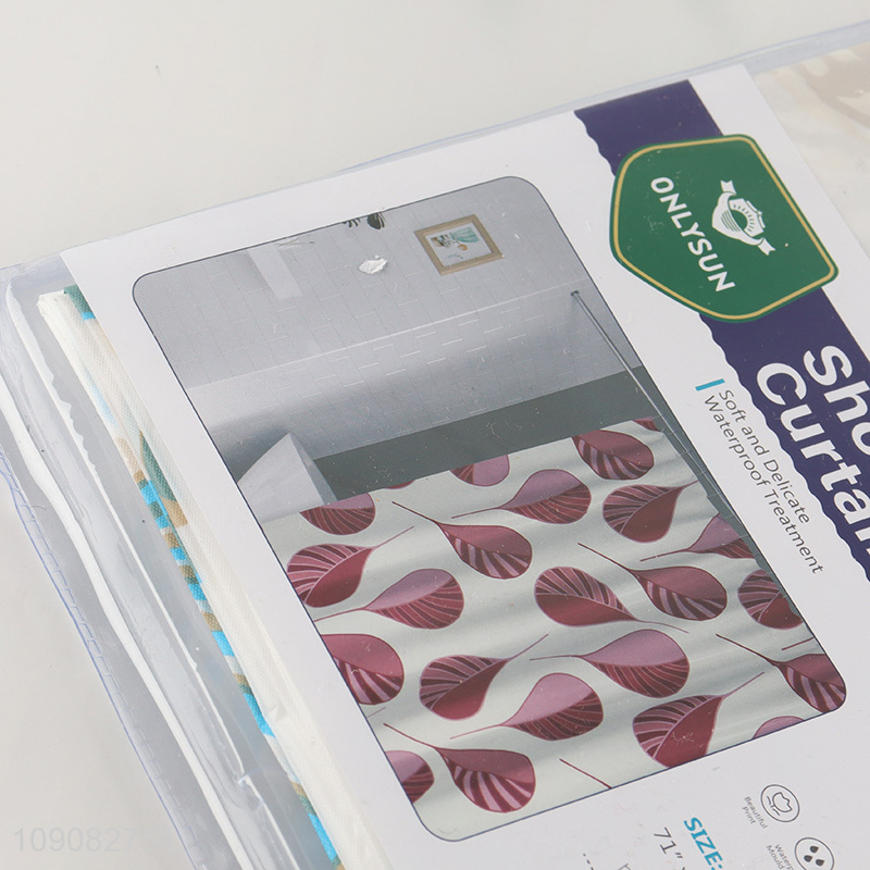 New arrival bathroom accessories waterproof PE shower curtain with hook