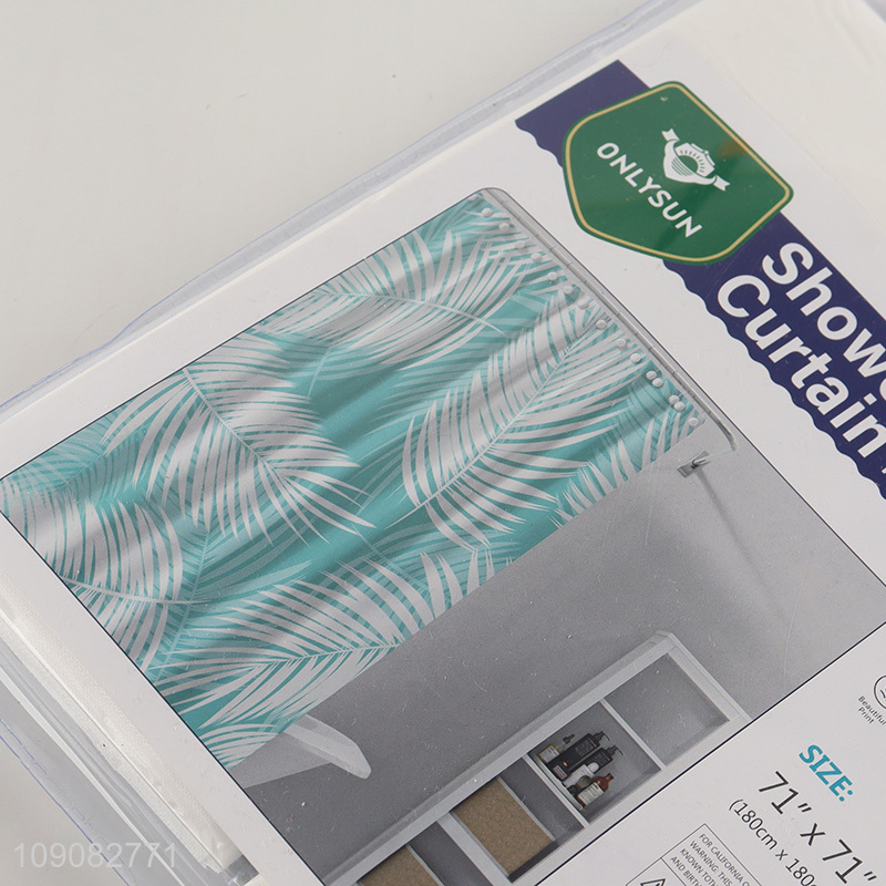 Low price waterproof home hotel PE shower curtain with hook