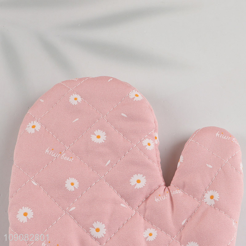 Wholesale 2Pcs Heat Resistant Non-Slip Oven Mitt and Pot Holder Set