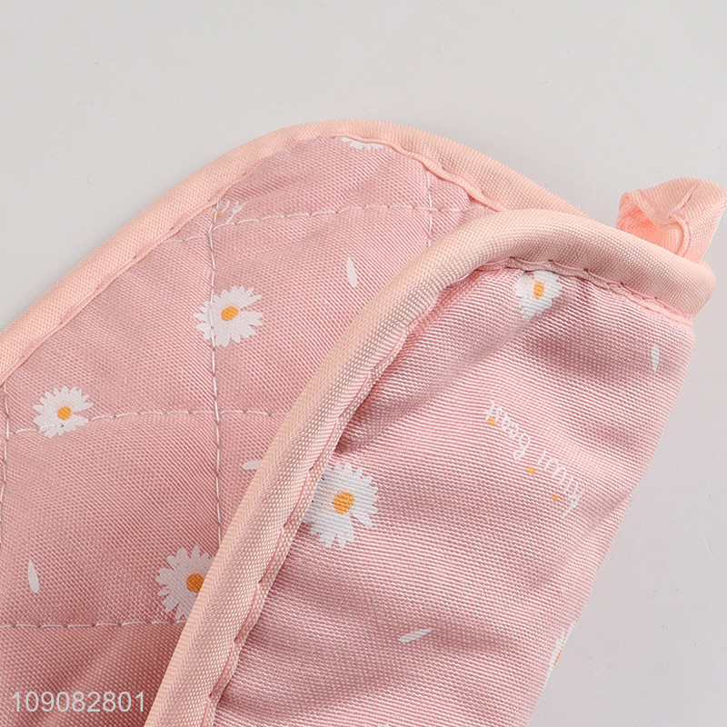 Wholesale 2Pcs Heat Resistant Non-Slip Oven Mitt and Pot Holder Set