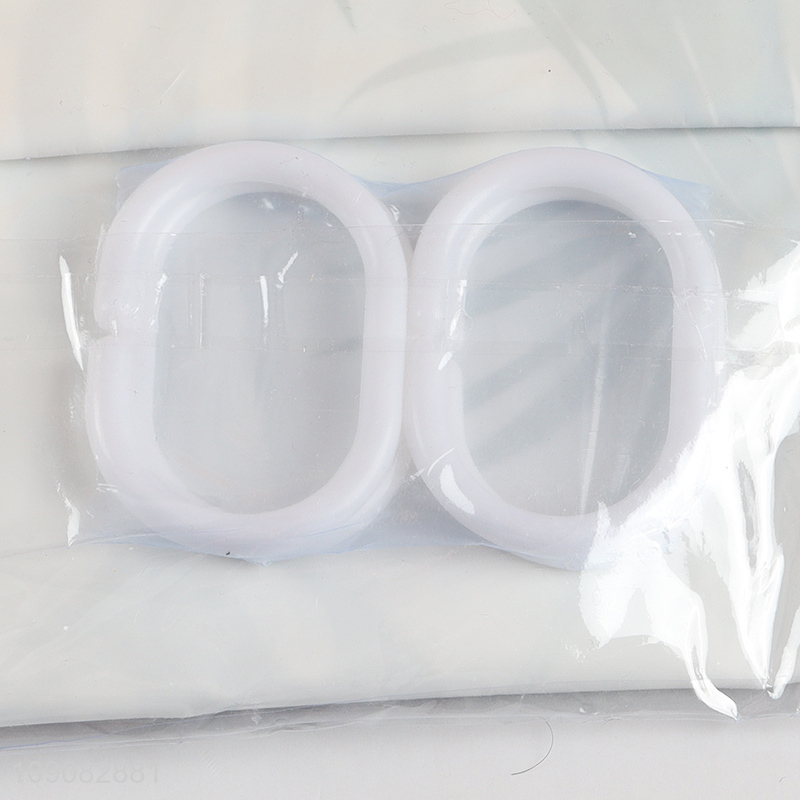 Online Wholesale 180X180cm Washable PEVA Shower Curtain with Hooks