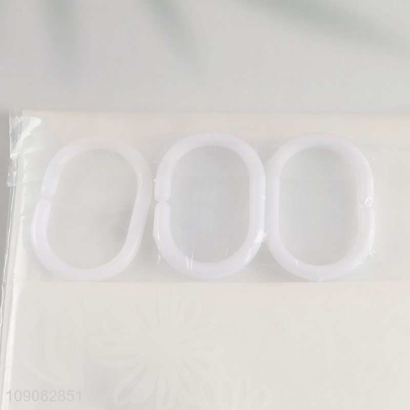 Factory Supply 180X180cm Washable Water Resistant PEVA Shower Curtain