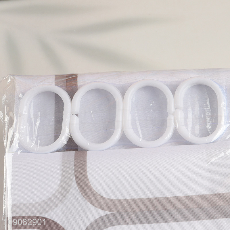 Hot Selling 180X180cm Waterproof Polyester Shower Curtain for Bathroom