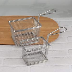 High Quality Stainless Steel Deep Frying Basket with Long Handle
