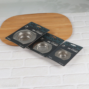 China Imports Stainless Steel Kitchen Sink Strainer with Large Wide Rim