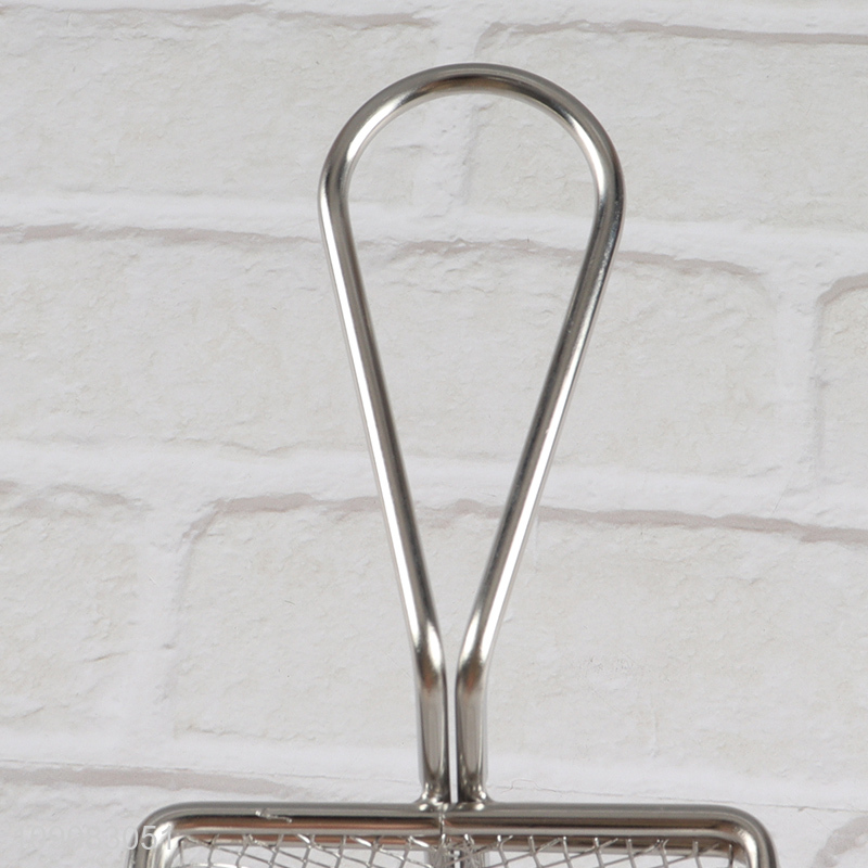 High Quality Stainless Steel Deep Frying Basket with Long Handle