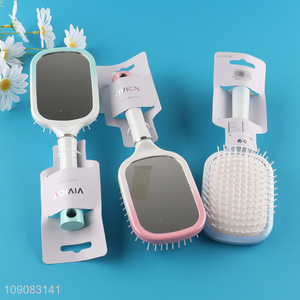 Most popular massage air cushion hair comb hair brush with makeup mirror