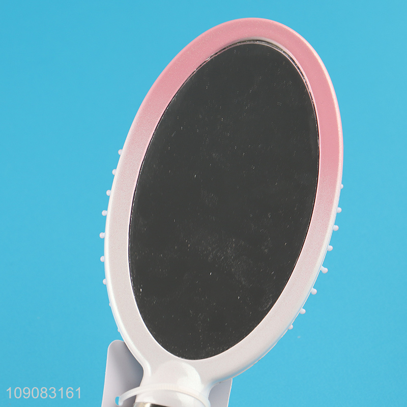 Top selling multicolor hair salon massage hair comb hair brush with mirror