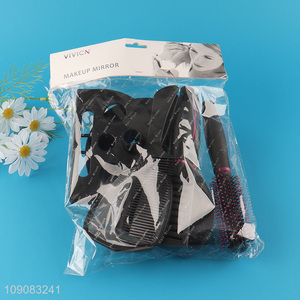 Low price 5pcs professional hair salon set hair comb makeup mirror set
