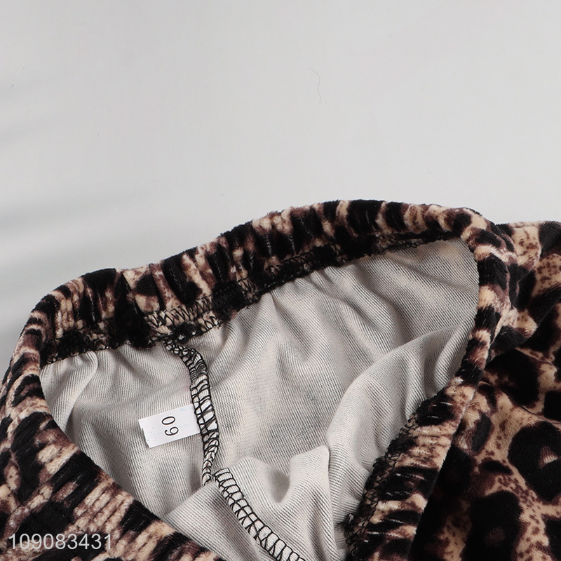 Wholesale Kids Leggings Leopard Print High Waisted Elastic Leggings for Girls