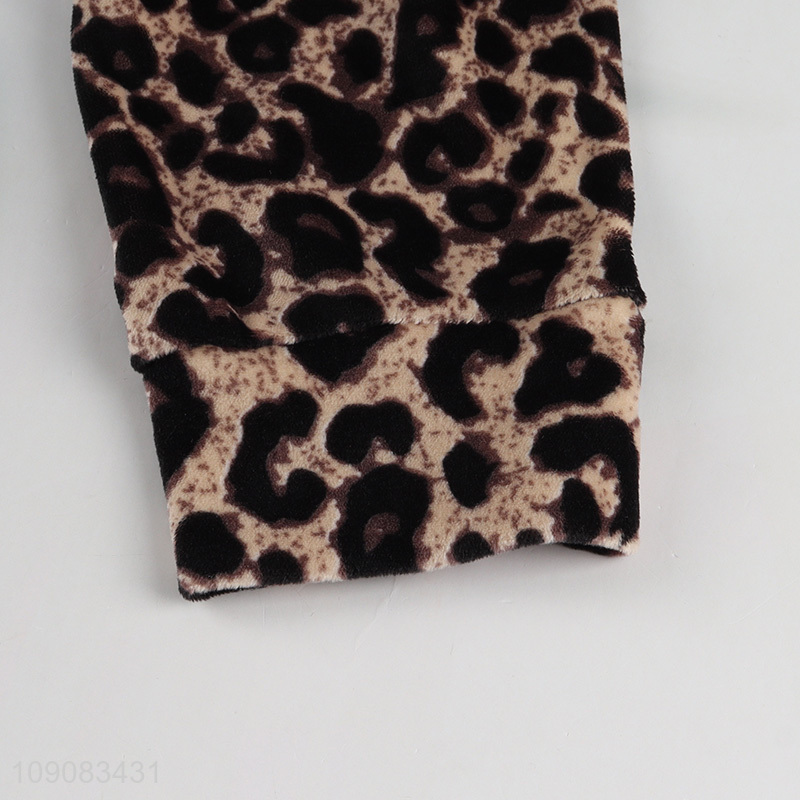 Wholesale Kids Leggings Leopard Print High Waisted Elastic Leggings for Girls