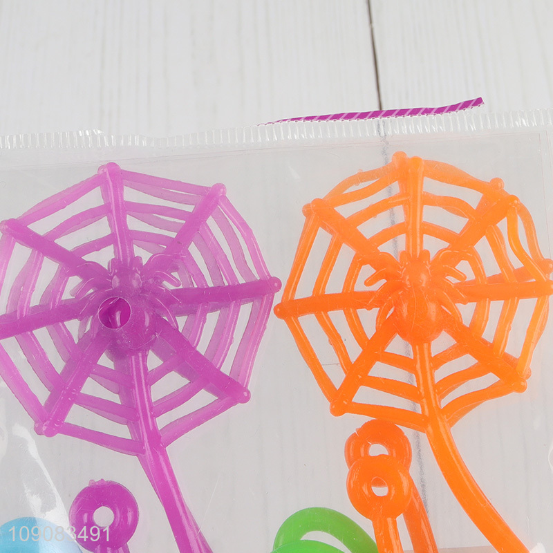 Hot Sale 8PCS Sticky Spider Web Toy Stretchy Spider Web Toy Party Favors