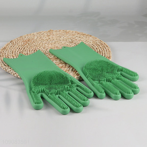 Good Quality Multi-Function Scrubbing Gloves Silicone Dish Washing Gloves