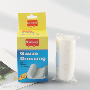 Top quality 3inch breathable gauze dressing medical elastic bandage