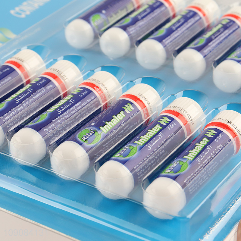 Low price fast relief from nasal decongestant vapor inhaler set