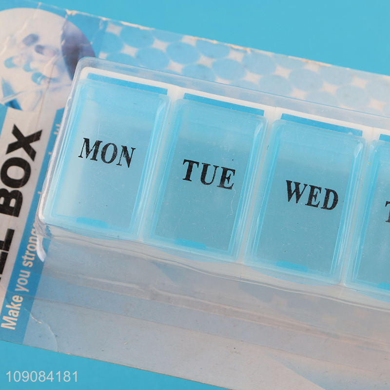 Hot selling portable travel plastic weekly pill box medicine box