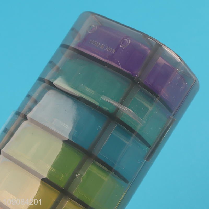 China supplier round 7days portable travel pill box medicine box