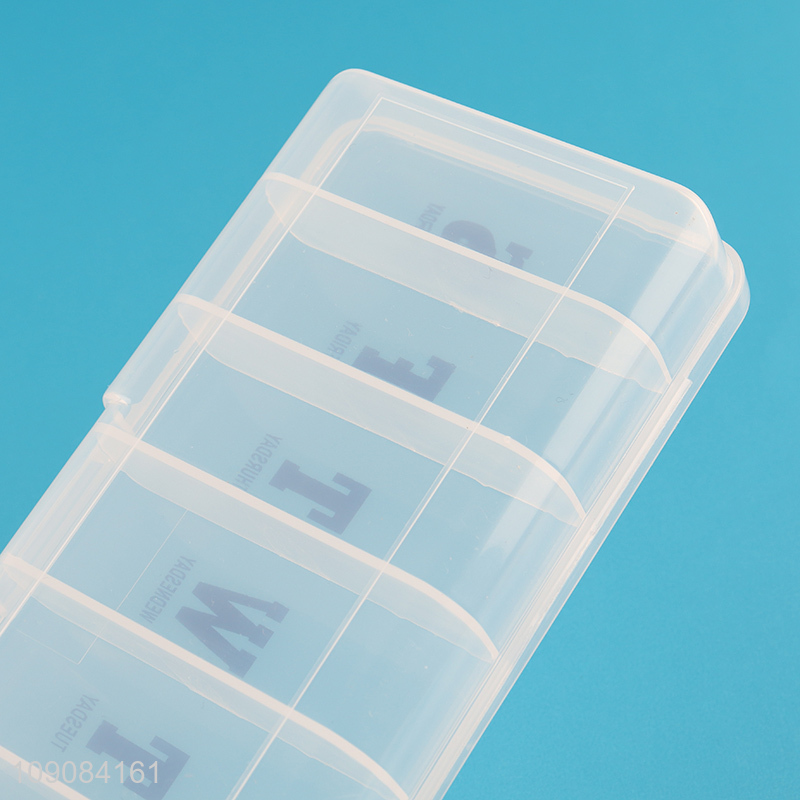 Factory wholesale portable travel plastic pill box medicine box