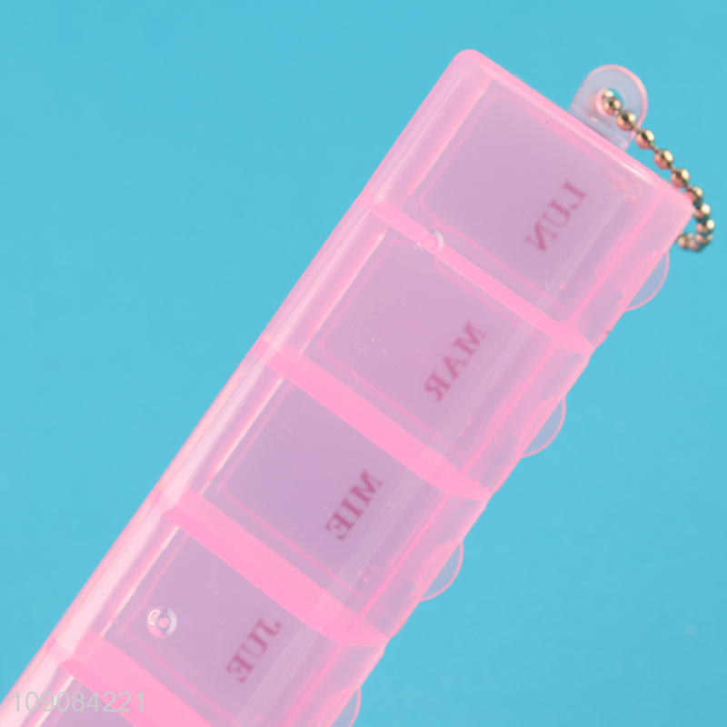 Top quality portable travel plastic 7days pill box medicine box
