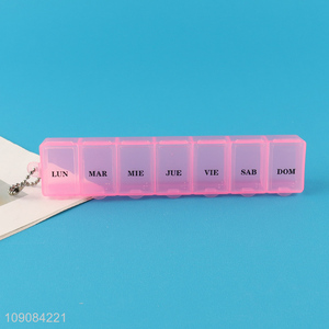 Top quality portable travel plastic 7days pill box medicine box