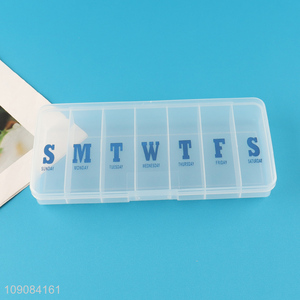 Factory wholesale portable travel plastic pill box medicine box