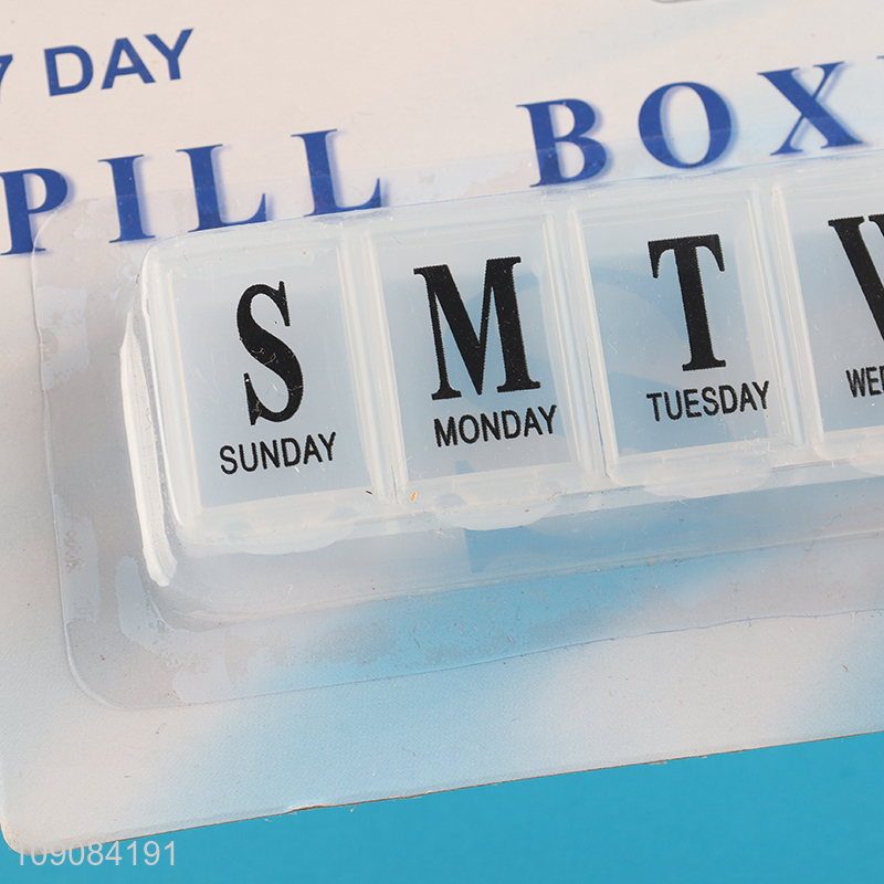 Good quality portable travel 7days plastic pill box medicine box