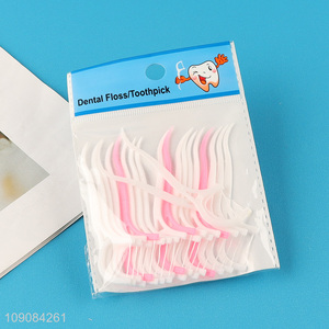 Good quality 20pcs teeth cleaning dental flosser toothpick set