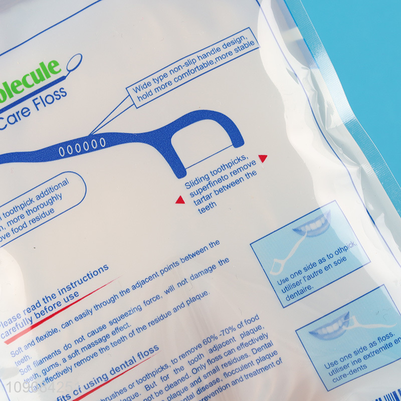 Yiwu market 50pcs elastic rod design teeth cleaning dental flosser