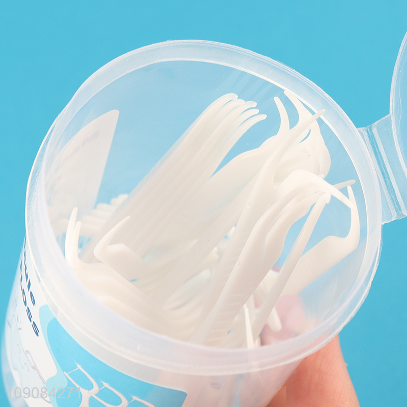 Top selling 30pcs teeth cleaning dental flosser with plastic box