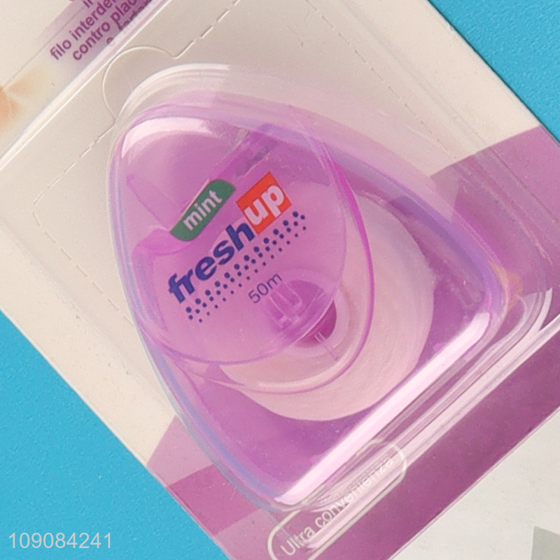 Factory supply teeth cleaning mint dental flosser roll for sale