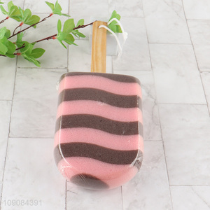 China factory popsicle shape soft dead skin remove bath sponge