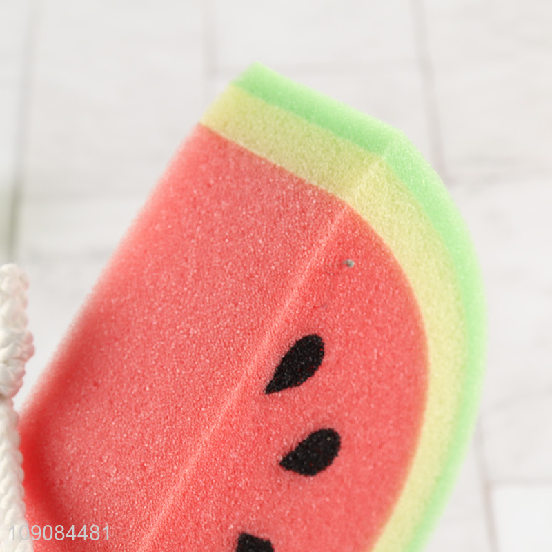 Yiwu market watermelon shape soft body cleaning shower sponge bath sponge