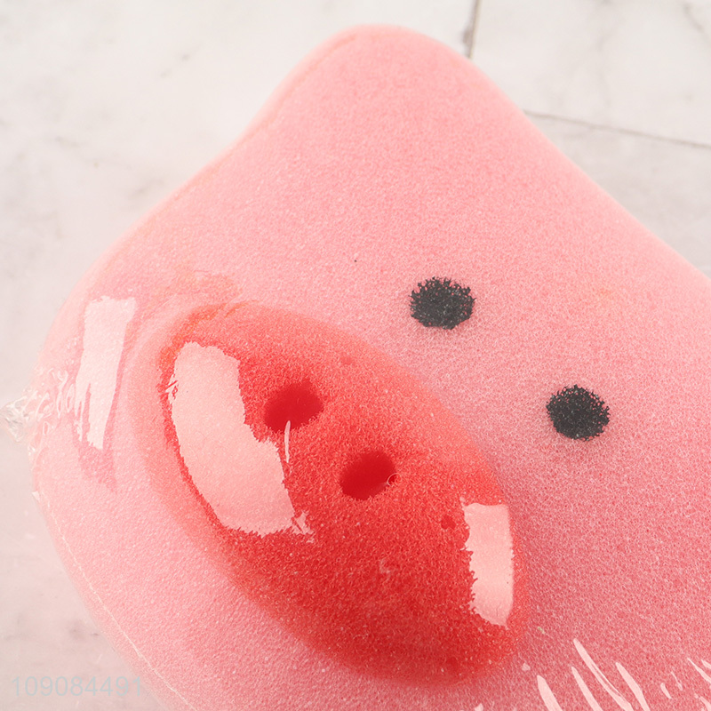 Online wholesale pig shape body cleaning shower sponge bath sponge