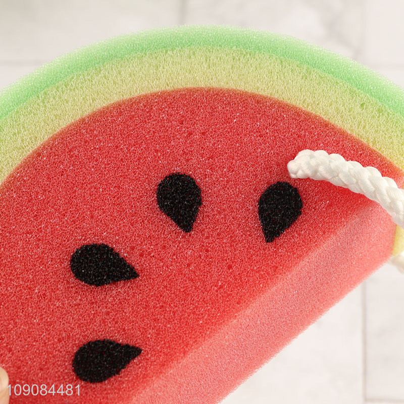 Yiwu market watermelon shape soft body cleaning shower sponge bath sponge