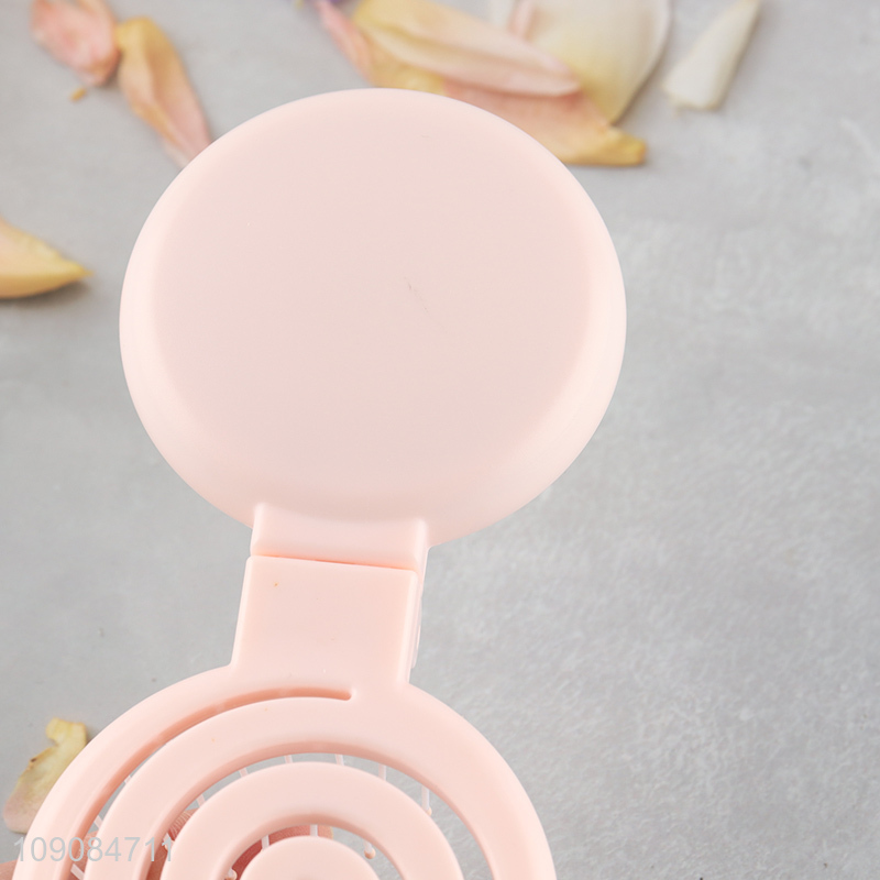 Popular products wide teeth hollow hair comb hair brush with mirror